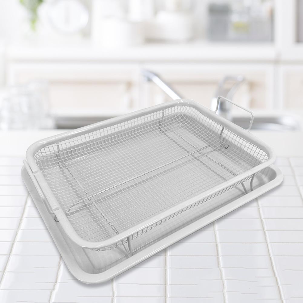 Stainless Steel French Fries Basket Heat-resistance Square Food Mesh Basket Gadgets Tools Western Snacks Air Fryer Accessories