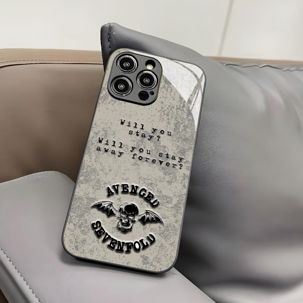 A-Avenged Sevenfold Phone Case for Iphone 17 Air 16 15 14 12 11 13 Pro Max Mini X Xr Xs Puls Black Glass Cover