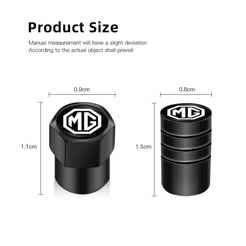 4 Piezas 4 Piezas Tapa de Válvula de Neumático de Rueda de Coche Estilo 3D Tapa de Vástago Accesorios Para Morris Garages ZS HS MK2 MG Rx5 ZST MG3 MG5 MG6 MG7 GT GS ZX