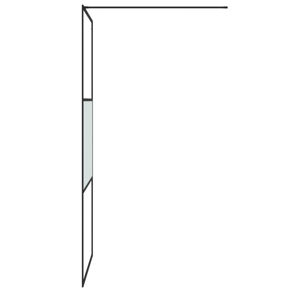 Walk In Shower Screen for Walk In Shower Black 90 X 195 Cm Semi Matte ESG Glass