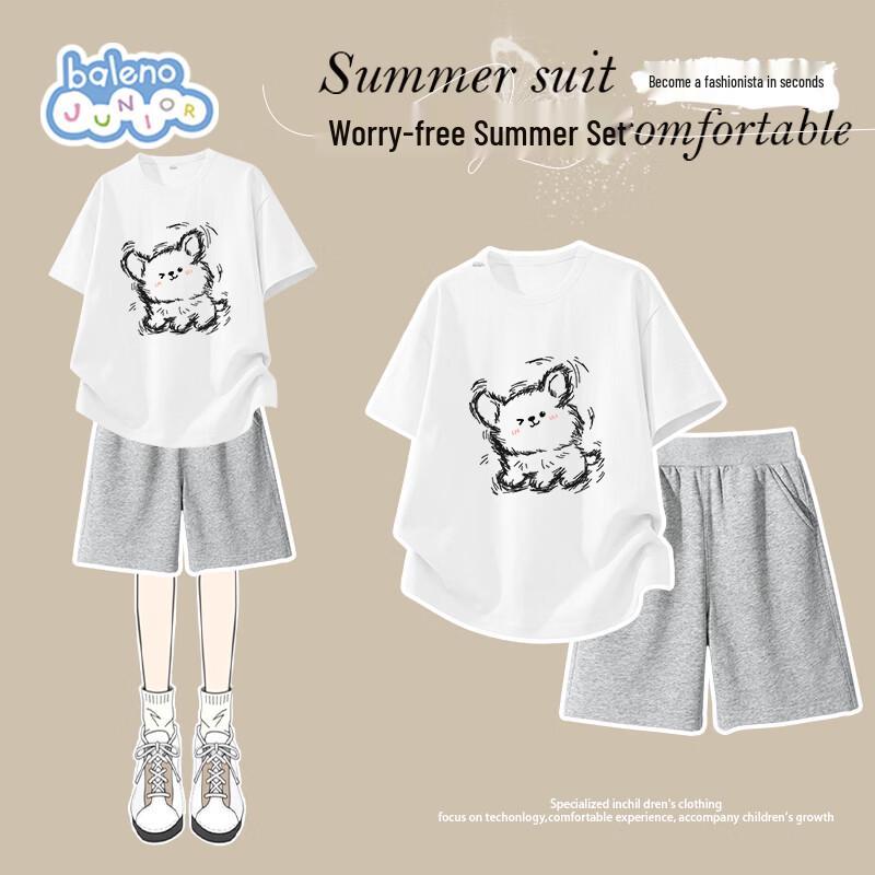 Baleno Girls Summer Cotton T-shirt & Shorts Set 140