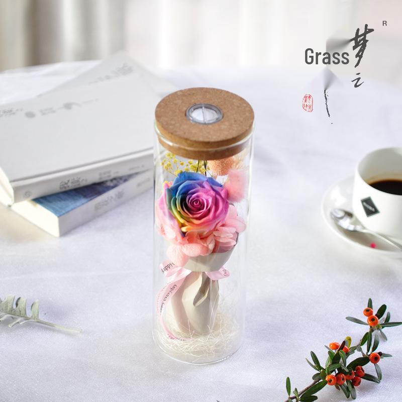 Luminous Rose LED Wishing Bottle Gift Box for Teacher's Day & Mid-Autumn Festival