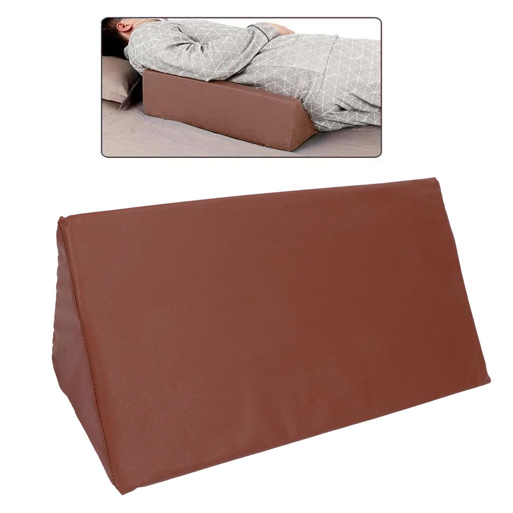 Patient Turning Device Wedge Shape Sponge Leg Bolster Position Change Pillow for Bedridden Patient Brown