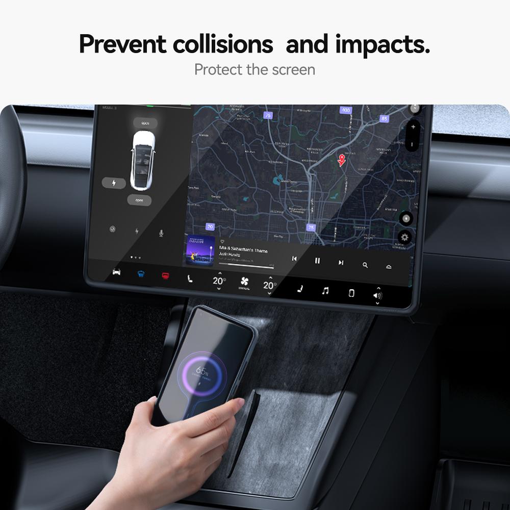 YZ For Tesla Model 3/Y/YL Juniper Highland 2026 TPU Protective Trim Internal rearview mirror Cover Central Control Navigation
