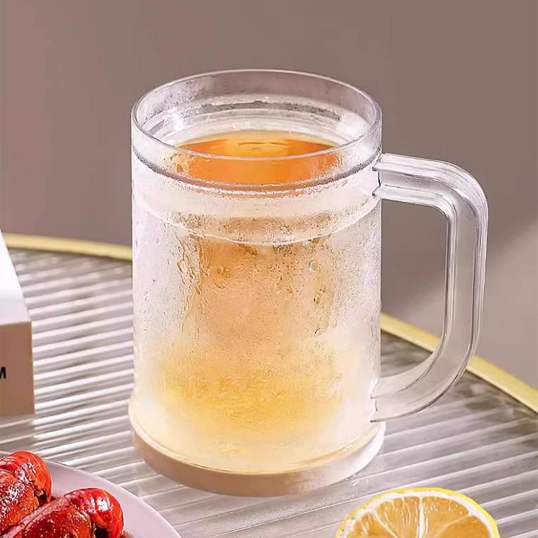 Double-Layer Plastic Ice Cup for Fast Drink Chilling