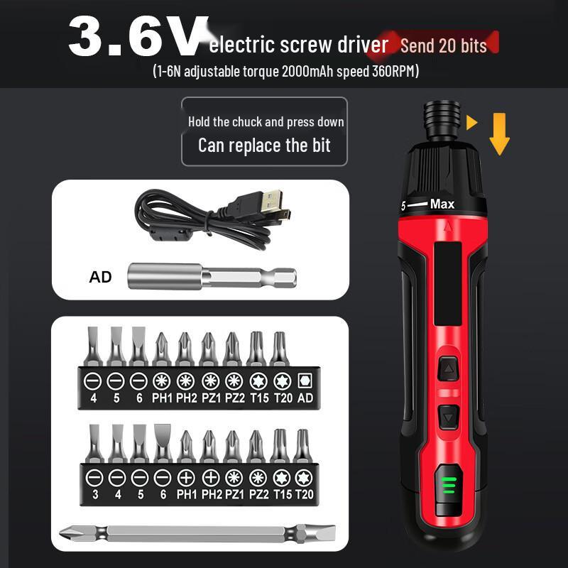 Ruide Cordless Electric Screwdriver CN Plug (adapter Included)