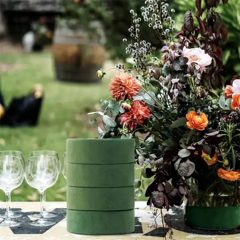 6.5'' Inch Round Foam Blocks for Artificial Flowers DIY Flower Arrangement  Wedding Party Decoration Home Decor Dining Table