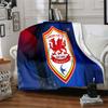 Football Club Cardiff Flannel Blanket, Soft Polyester, Modern Design, All-Season for Camping, Travel, Gifts for holidays or birthdays