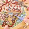 3D Cottage Landscaping Sticker Book: Children's Miniature Scenes for Decompression and Collage