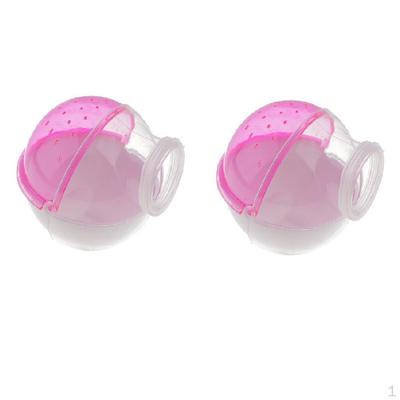 2 Pcs Hamster Gerbille Pet Bathroom Cage Box Bath Room Pink