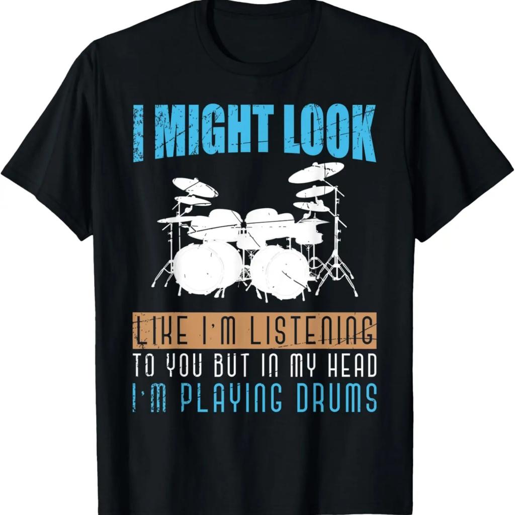 Funny Percussion Music Drummer In My Head Im Playing Drums T-Shirt