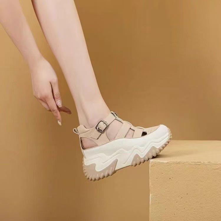 

Dad shoes new autumn models look thin and tall, small thick soles increase height, summer sports and leisure shoes 40【foot length 25.0cm】 абрикосовий