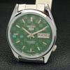 REFURBISHED JAPAN MADE SEIKO 5 AUTOMATIC MENS WATCH GREEN DIAL CUSTOM A440136-2 QV90-a440136