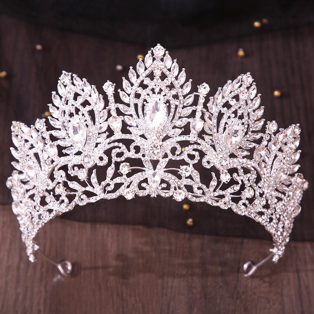 

DIEZI Luxury Elegant Princess Crystal Tiara Women Girls Wedding Birthday Party Bridal Bride Rhinestone Crown Hair Accessories серебряный