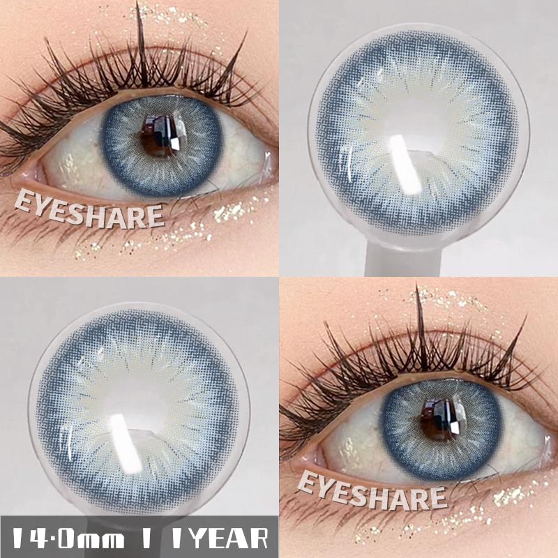 

EYESHARE New 1Pair Colored Contact Lenses for Eye Soft Purple Natural Contacts Gray Pupils Blue Contact Yearly Party Brown Eyes Contact