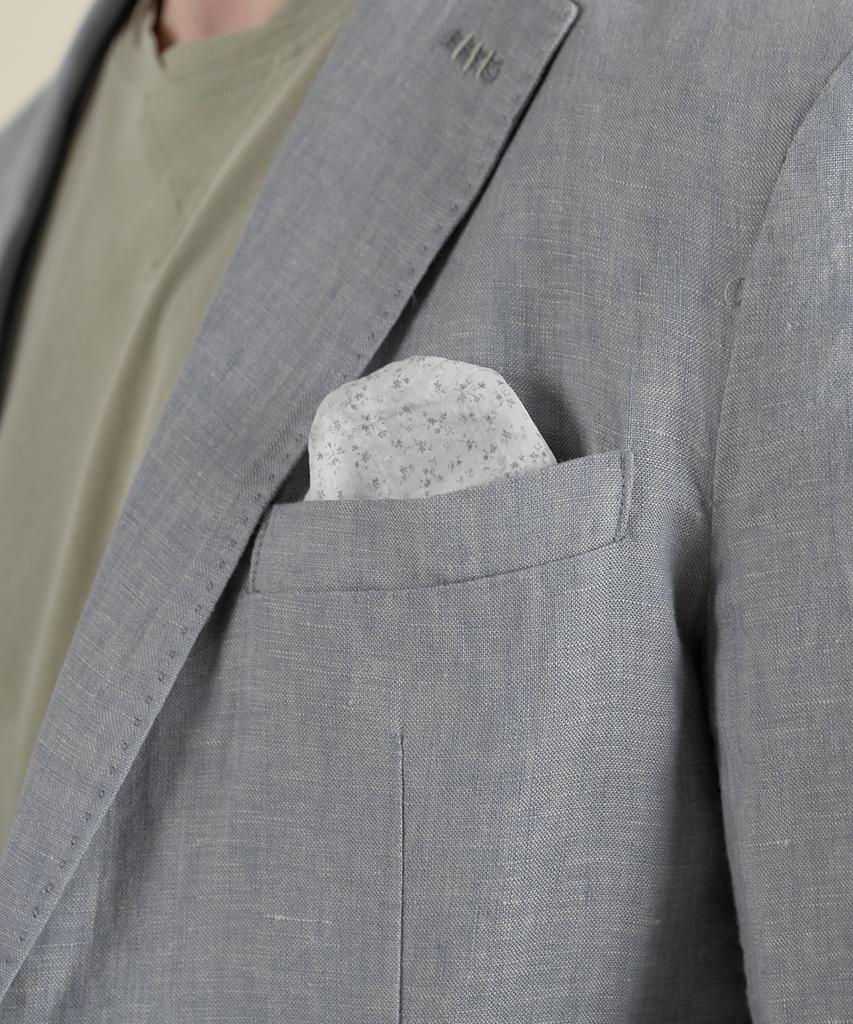 Panicale Sky Blue Washed Linen Jacket