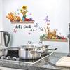 Decals Stickers Butterfly Creative Flower Matte PVC