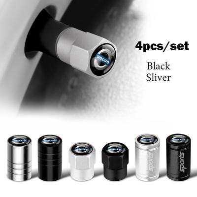 4Pcs Aluminum Alloy Car Wheel Tire Valve Caps Stem Cover For Rdesign XC60 XC90 XC40 V50 V60 V40 EX30 S60 C30 V70 S90 AWD
