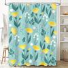 Bathroom Curtain Flowers Printed Waterproof Washable Bath Shower Curtains Decor Home Textile Polyester Fabric