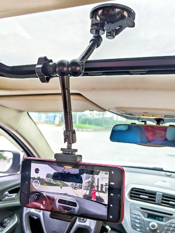 Car Interior Phone Mount for Recording Driving View