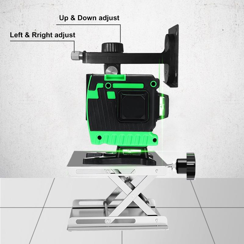 New 3D 12 Green Lines Laser Level+Tripod+Bag 505nm 360 Degree Rotation Auto Leveling Horizontal Vertical Laser Beam for Wall