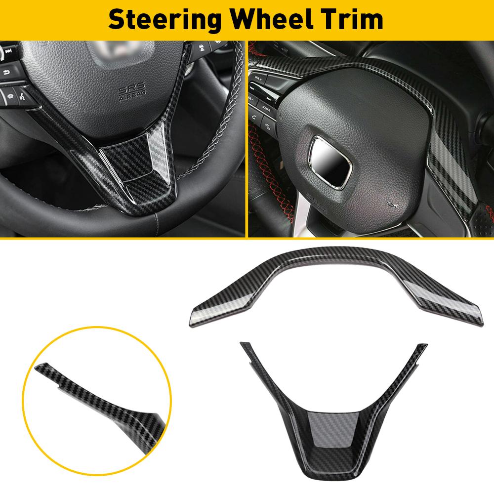 

1 комплект накладок на руль автомобиля в стиле карбонового волокна для Honda Accord 2018-2022, аксессуары для декоративной накладки на руль автомобиля