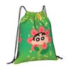 Custom Crayons Shins Chans Drawstring Bag Men Women Portable Gym Sports Sackpack Cartoon Shopping Storage Backpacks