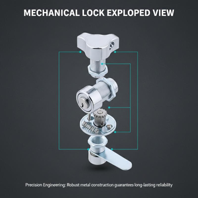 16mm/20mm/25mm/30mm Cabinet Door Padlock Keyless Mechanical Cam Lock Home Office Furniture Cabinet Padlock Door Lock