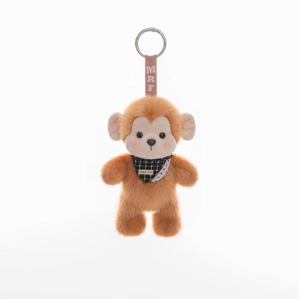 Furry Plush Animal Pendant PP Cotton Plush Backpack Pendant Stuffed Doll Keyring  Boy Girl Gift