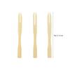 100PCS Pure Bamboo Disposable Wooden Fruit Fork Dessert Cocktail Fork Set Party Home Household Decor Tableware Supplies