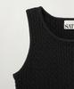 Seteo (W) Cable Knit Sleeveless Top Black