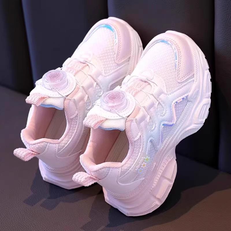 Youth Style Shoes Girls Soft Sole Chunky Sneakers Kids Winter Breathable Mesh Running Shoes Aged 4-16