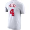 Nike City Edition 2023-24 Season Houston Rockets Letter Logo Printed Crew Neck Short Sleeve T-Shirt Men T-Shirt White FN1215-100