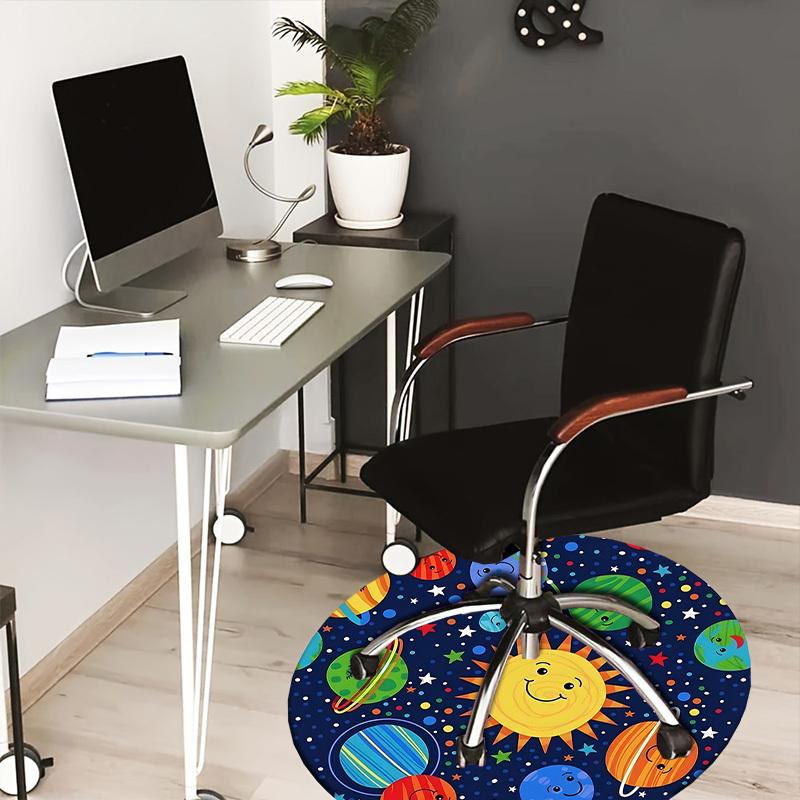 

1pc Office Carpet Chair Mats Space Adventure for Perfect for Decorating Office Chairs, Living Rooms, Or Bedrooms 80cm