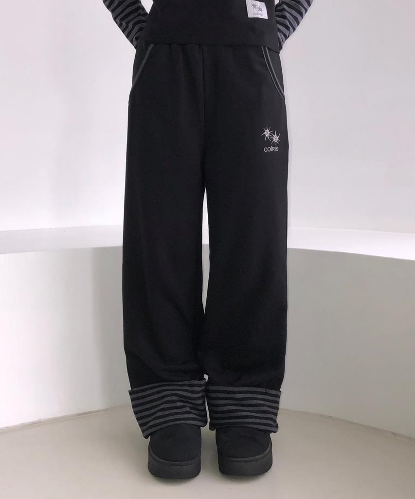 Koiliseu Selling Matching Set Color Block Stripe Point Sweatpants
