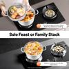 9L 304 Stainless Steel Steamer Pot 3-Layer Stackable Food Steamer for Cooking Soup Bun Vegetable Gas Induction Cooktop