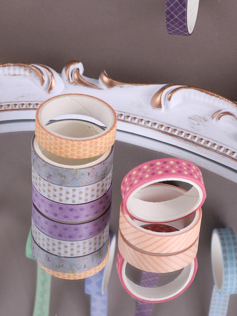 5rolls/box Kawaii Colored Washi Tape Beautiful Decoration Washi Masking Tape Scrapbooking Stationary School Supplies Washi Tape