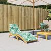 VidaXL Sun Lounger Cushion Leaf Pattern Oxford Fabric 361352