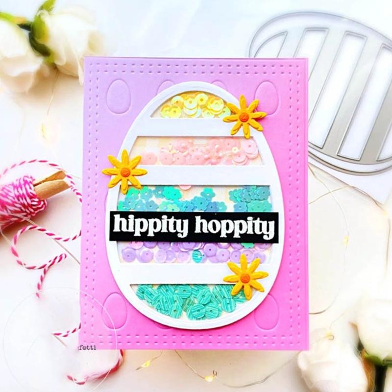 Easter Egg Bunny Metal Cutting Dies Stencils for DIY Scrapbooking Decorative Embossing Paper Cards Template Decoration