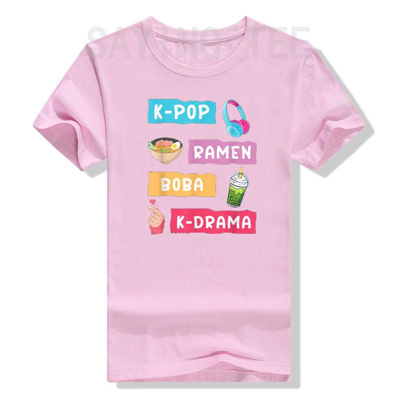 K-Pop Fashion for Fans of Korean K-Drama & KPop T-Shirt Gift Girls Fashion South Korea Clothes Life Style Graphic Tee Casual Top