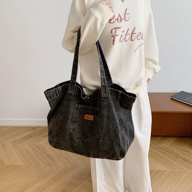Sac à Bandoulière Grande Capacité Sac Fourre-Tout Vintage pour Femmes Sac à Main Étudiant