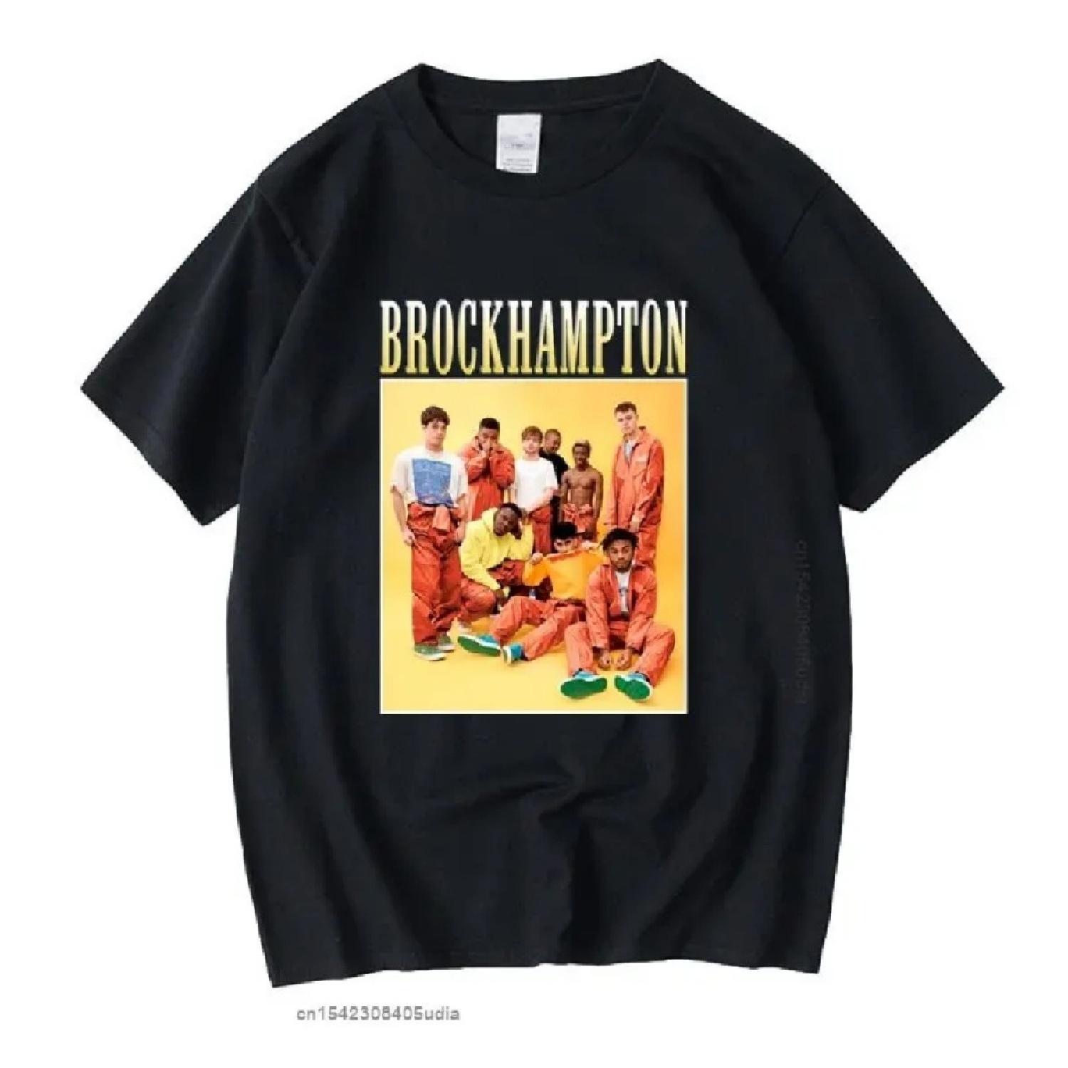 

Brockhampton Manga Vintage Unisex Black Tshirt Men Tshirts Casual Retro Graphic T Shirts Cotton T Shirt Man Woman Tees Tops XXXXXL чёрный