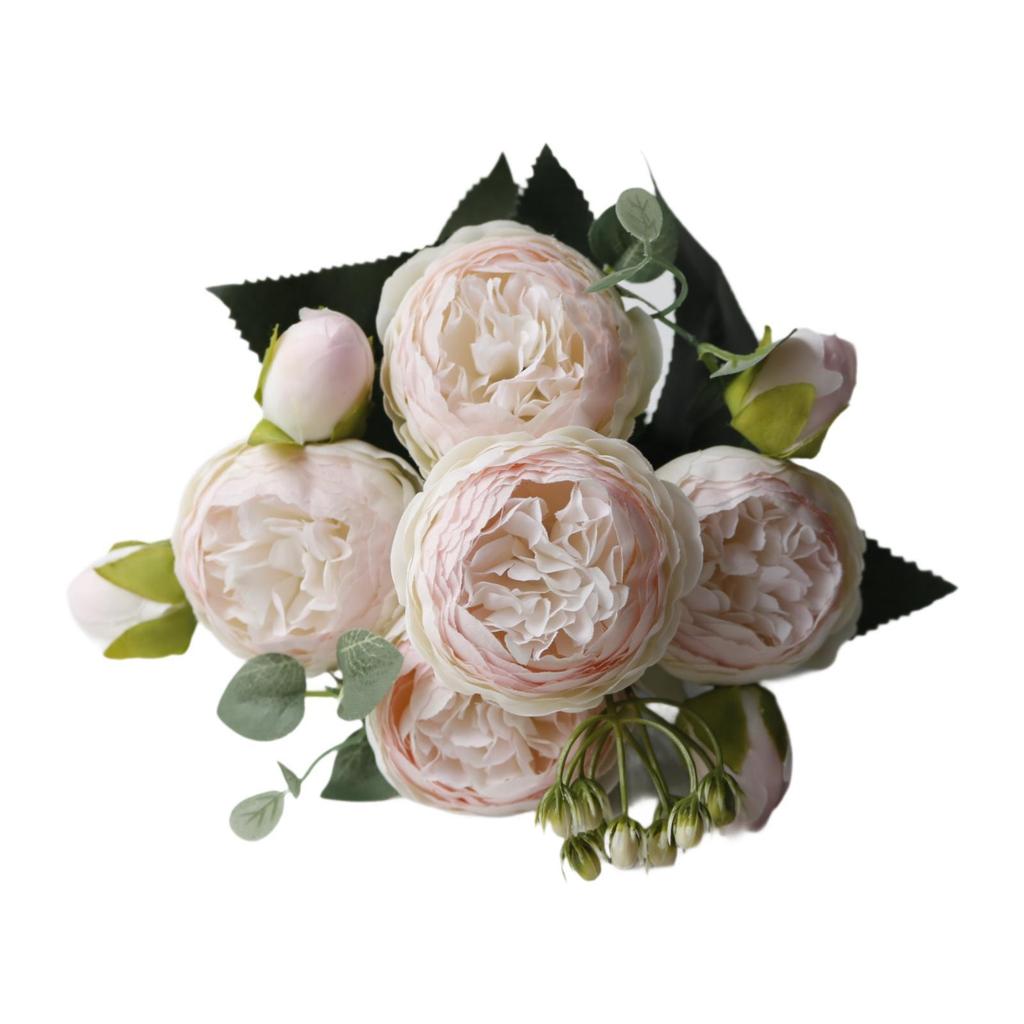 Artificial Roses Silk Flowers Artificial Wedding Bouquet Elegant Fake for Party Office Garden Engagement Decor