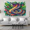 Snake Coils Around The Flower Bed Digital Printing Polyester Wall Tapestry Suitable For Use In Living Rooms Bedrooms Bars Party