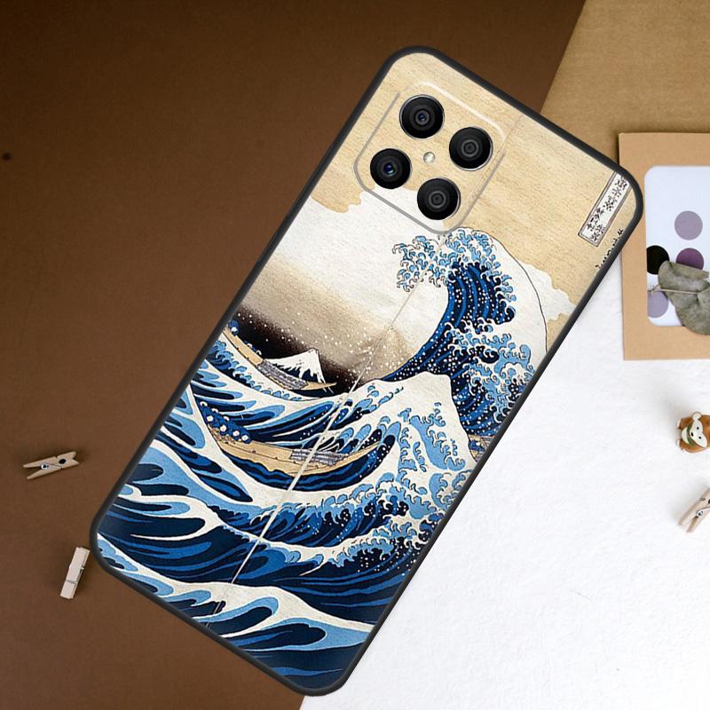 Japanese Great Wave of Kanagawa Case For Honor Magic 5 Lite Magic 6 Pro 50 70 90 X6 X7 X8 X9 8X X7a X6a X8a X9a X9b Cover