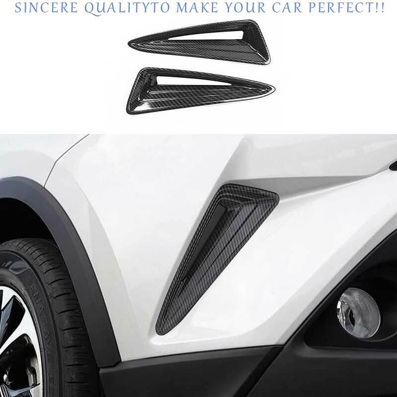 For Toyota CHR CH-R 2018-2022 ABS Carbon Fiber Front Fog Light Lamp Cover Trim