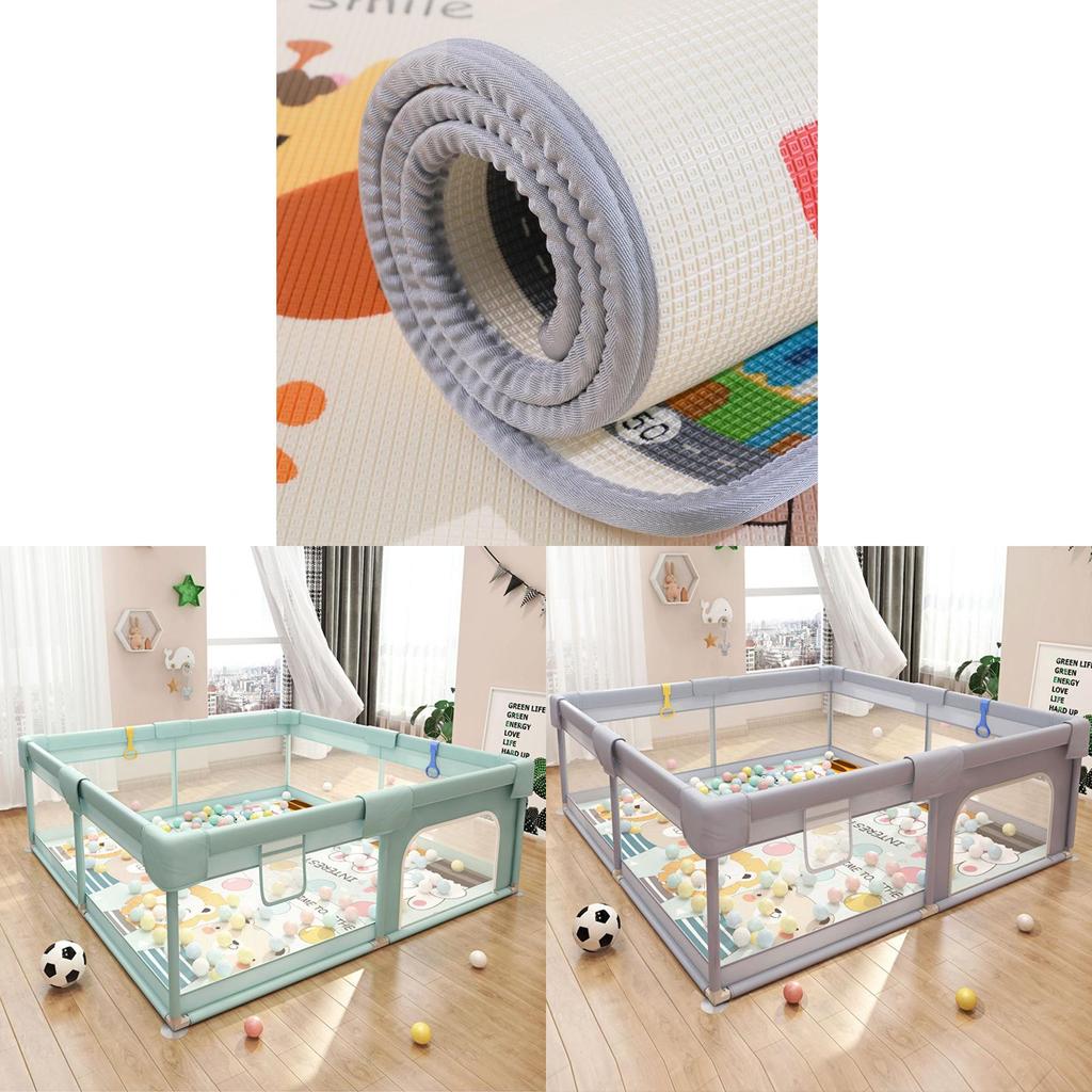 Baby Safety Fencing Playpen Indoor Gate With Ocean Ball And Hand Pull For Crawling And Learning