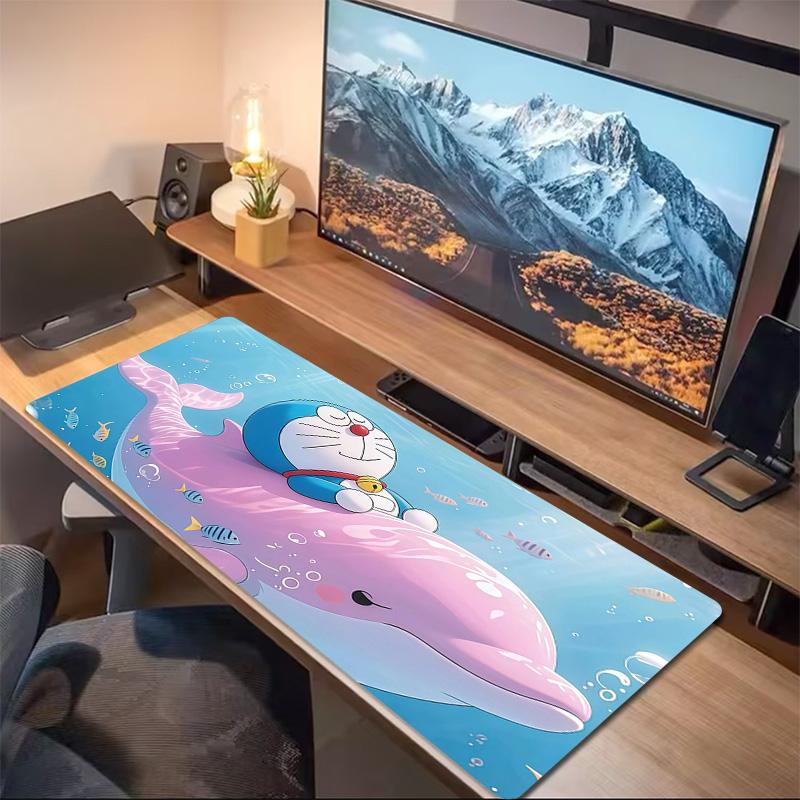 Doraemon4 Print Cushion Non-slip Laptop Tablet Big Mousepad XXL Mat Mini PC Playmat With Lock edge