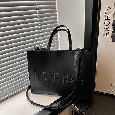 Bolsa de Ombro Casual de Couro da Moda, Bolsa Tote Simples Retrô de Grande Capacidade, Bolsas Versáteis Femininas com Estilo Universitário