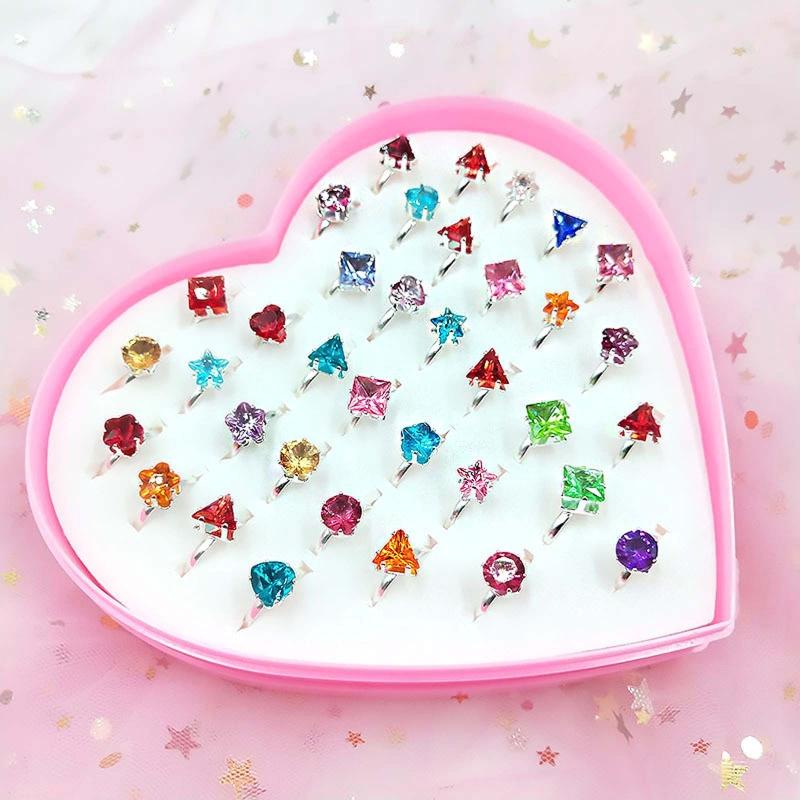 Cartoon Ringen 12/36 Stuks/Doos Kinderen Legering Vingerring Decoratie Verstelbare Knokkelring Feestartikel Actiefiguren Speelgoed